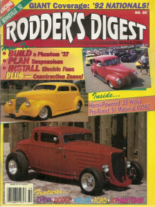 RODDER'S DIGEST 1992 DEC - ELECTRIC FAN INSTALLED, MAKE A '37 FORD PHAETON